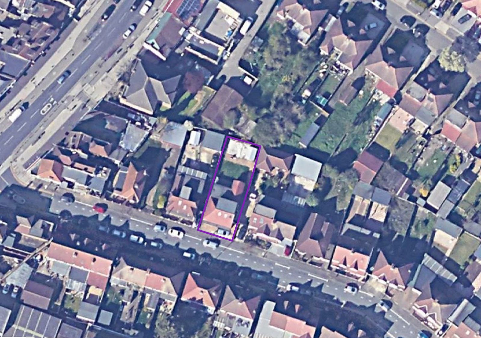 Aerial view of Mount Road, Hayes project site
